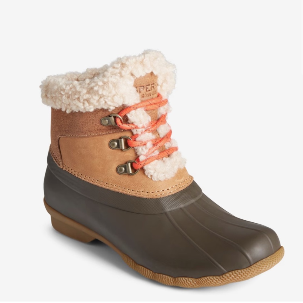 {Sperry} Saltwater Alpine Bootie in Cognac Size 8.5